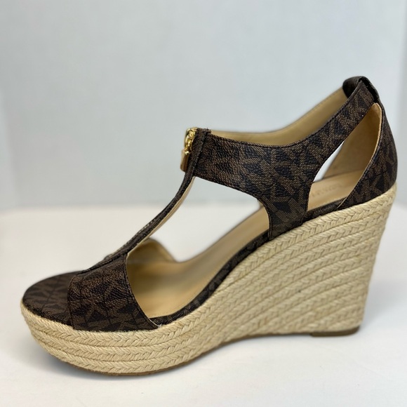 Michael Kors Womens Berkley Espadrille Wedge Sandals Sz 8M Tried On Only! No Box - Picture 4 of 13